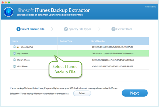 Jihosoft iPhone Backup Extractor Mac 2.1.2 full