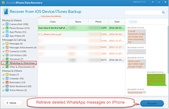 How to Recover iPhone WhatsApp Chat History from/without ...