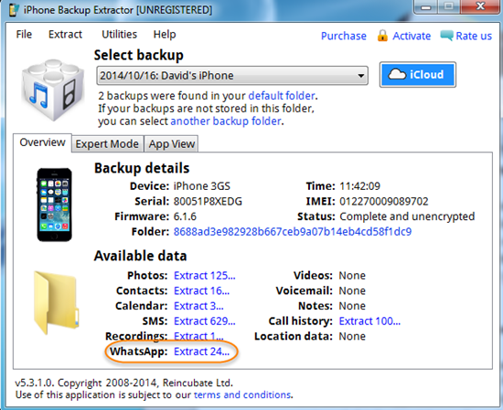Iphone backup extractor for mac os x 10.8