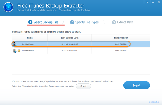 Browse and Extract Files from iPhone Backup