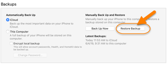 Read iTunes Backup Files on PC by Restoring iPhone