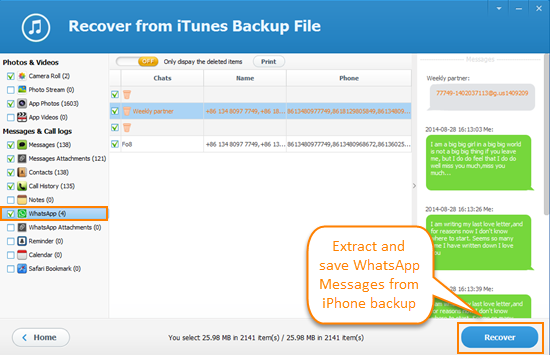 Backup iphone whatsapp