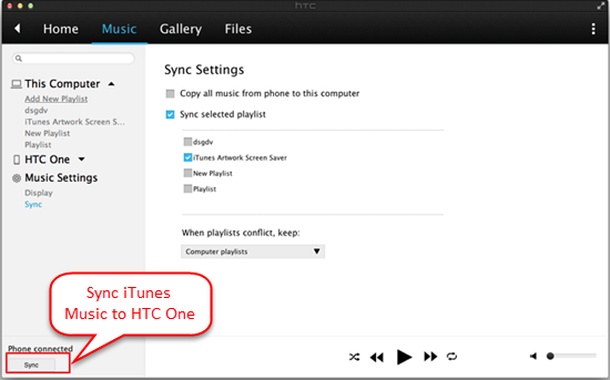 Transfer Music/Playlists from iTunes to HTC One A9/M10