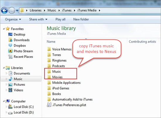 Transfer DRM Free Music from iTunes to Nexus 