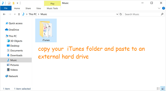 Now it’s time to back up your iTunes library.