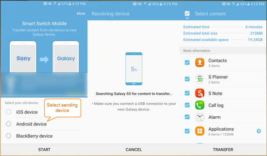Move from Sony to Samsung with Samsung Smart Switch