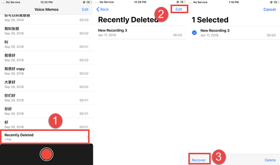Recover Deleted iPhone Voice Memos from Recently Deleted Folder