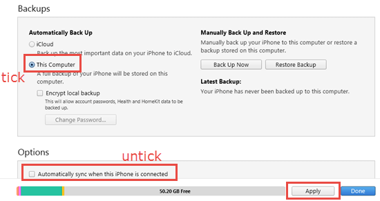How to Turn off iTunes Auto Backup Feature