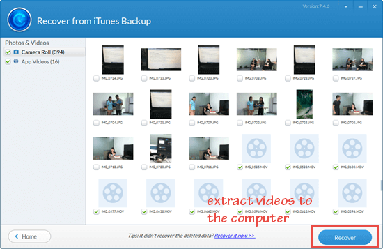 How to Extract Videos from iTunes Backup