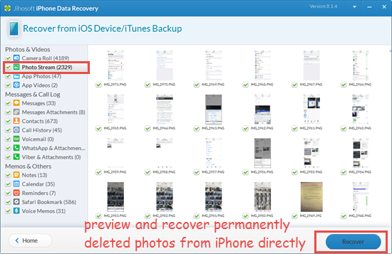 Retrieve Permanently Deleted Photos from iPhone Directly