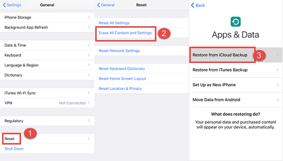 Traditional way to recover deleted iPhone call history from iCloud backup