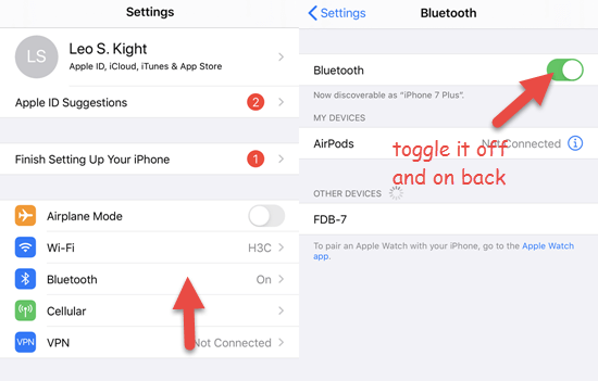 Refresh your iPhone’s Bluetooth